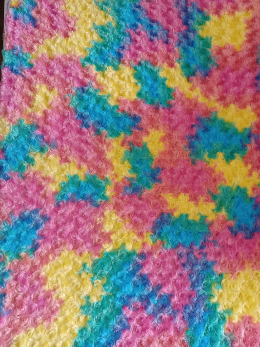 Rainbow rosette Shannon fabric 90"