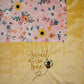 30x38 embroidered minky baby blanket bee