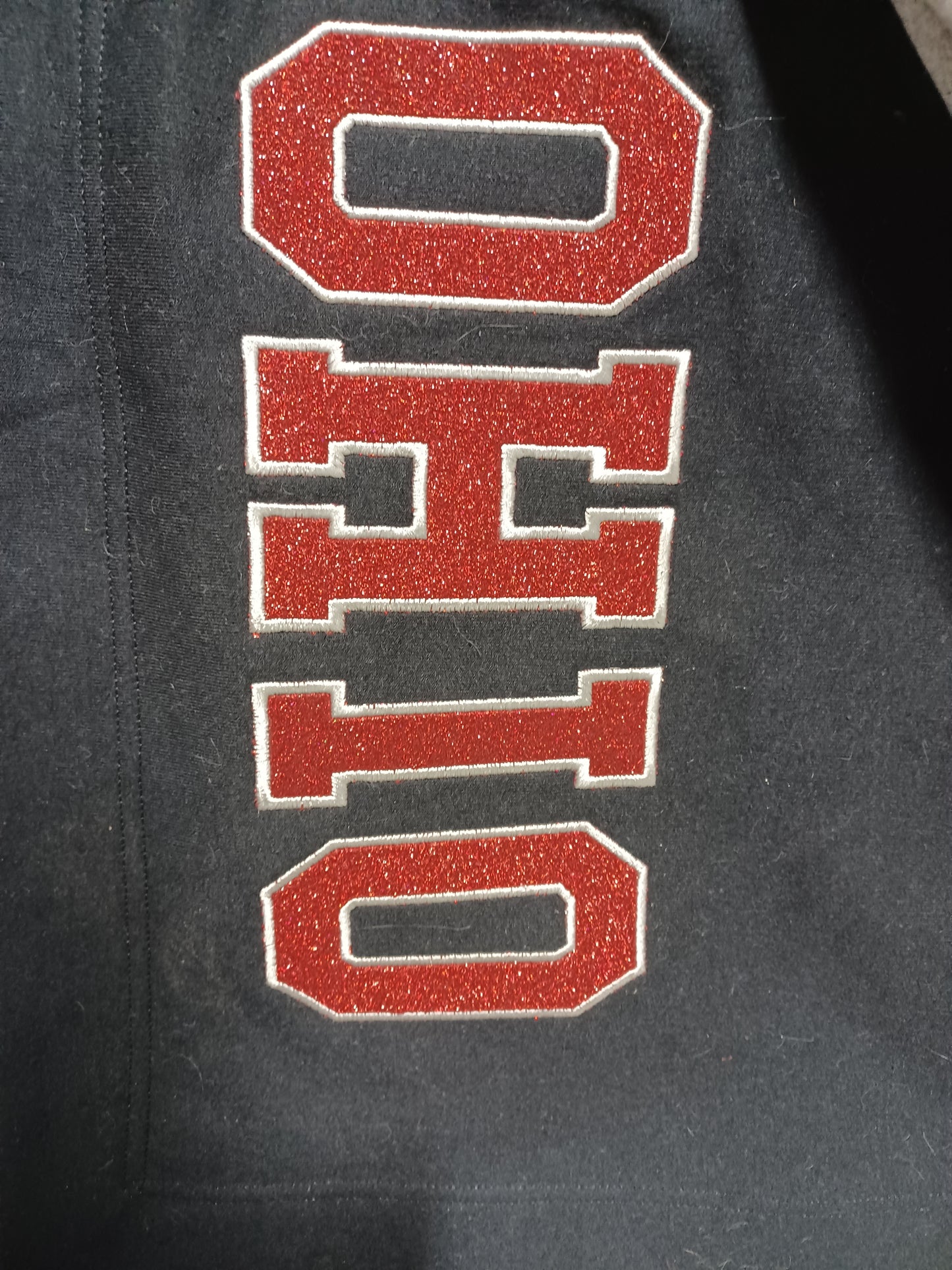 Embroidered glitter Ohio stadium blanket 50x60