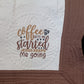 36x46 embroidered quilt - coffee and Jesus